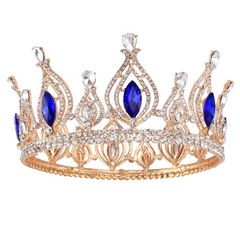 Cheap full round pageant tiara crown winner full round crown for lady