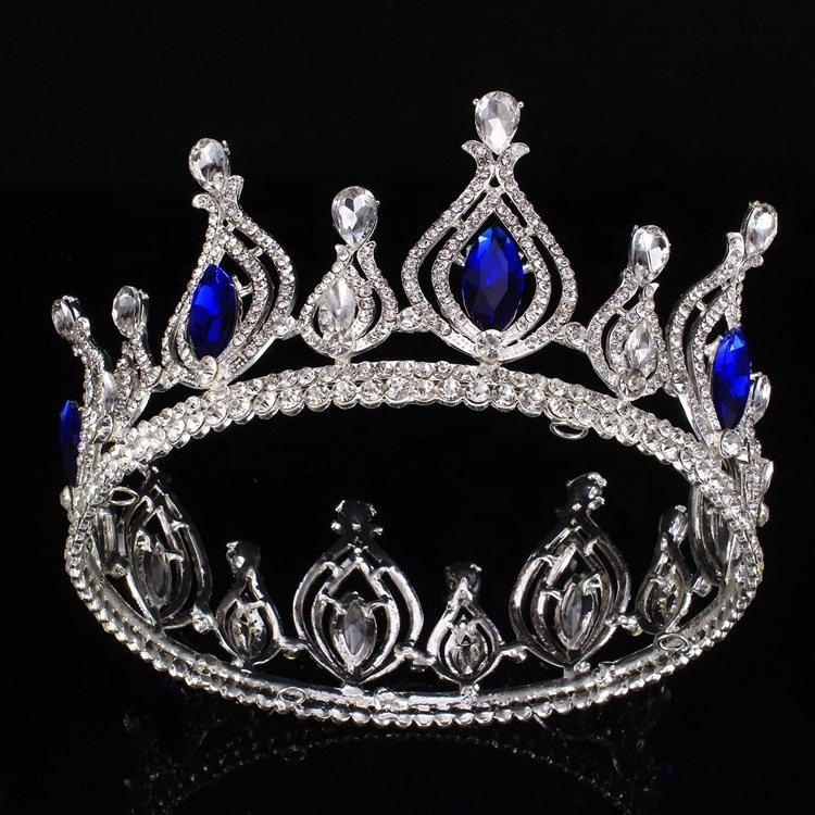 Cheap full round pageant tiara crown winner full round crown for lady