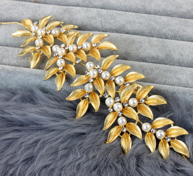 Silver Floral Decorated Handmade Bridal Hair Accessory Bridesmaid  gold Wedding Headpieces