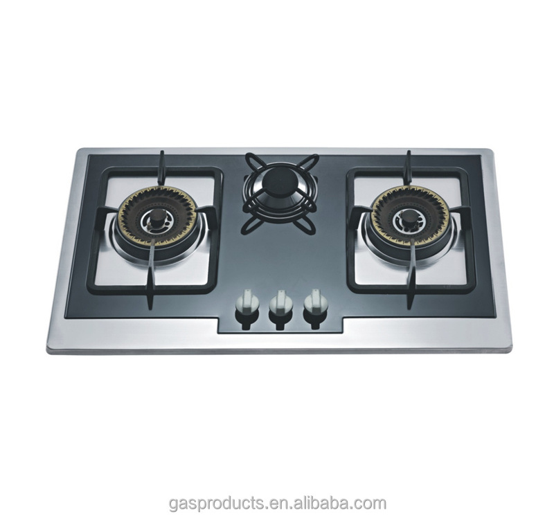 Built In Type Tempered Glass Gas Cooker With 5 Burner Cooker Gas Stove