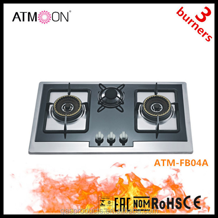 Built In Type Tempered Glass Gas Cooker With 5 Burner Cooker Gas Stove