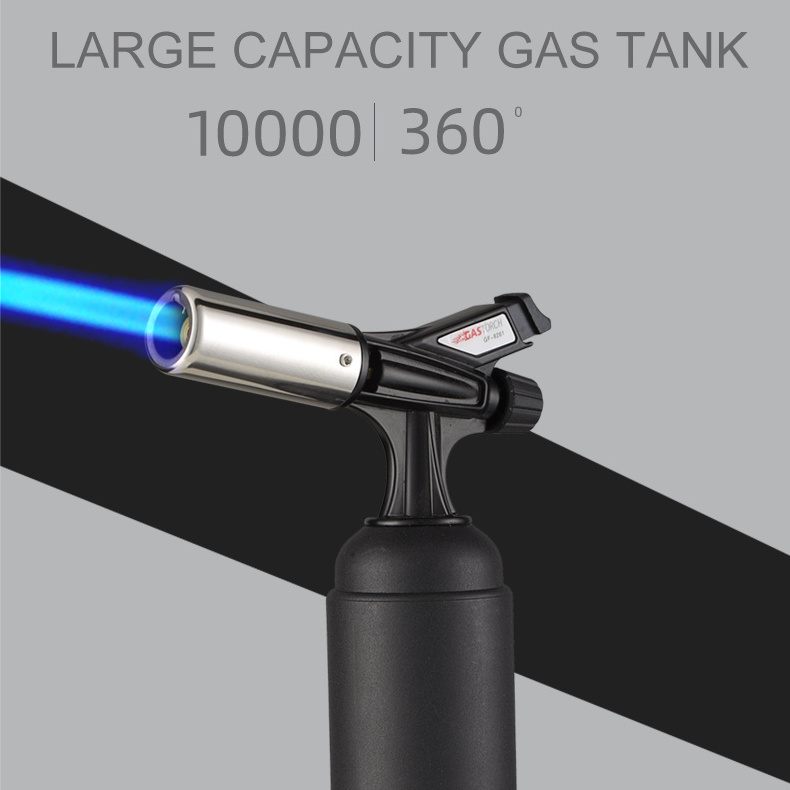 GF-9261 Outdoor Portable Brazing Double Butane Gas Blow Torch Jet Lighter Pistol for Camping