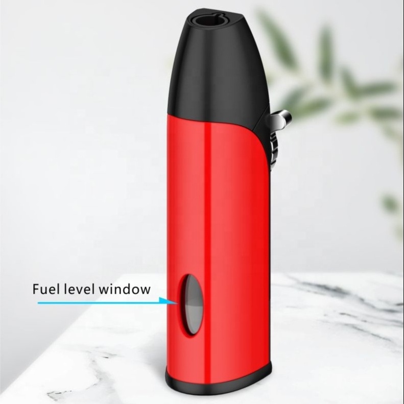 GF-867 professional strong firepower windproof straight small metal smoking cigar mini butane torch lighter