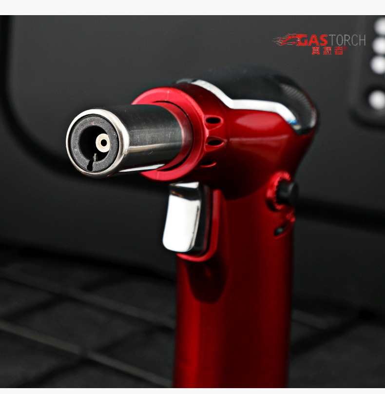 Gf-905 Most Powerful Custom LOGO Camping Windproof Chefs Gas Butane Jet Torch Lighters For Cigar Kitchen Culinary