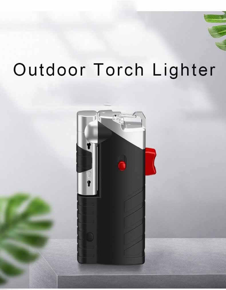 GF -912 Hot sales metal survival tool windproof outdoor butane torch lighter refill