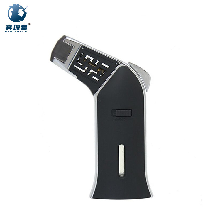 Gf-868 Custom Logo Fancy Luxury Smoking Cigar Butane Gas Torch Jet Flame Lighter For Cigarette