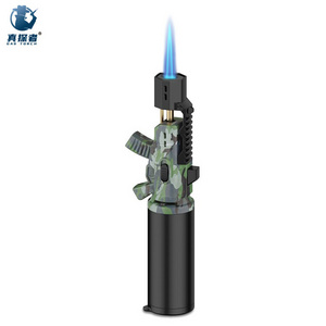 GF-917 Windproof ray gun new butane burner pistol blow gas torch lighter jet flame refillable outdoor camping for kitchen