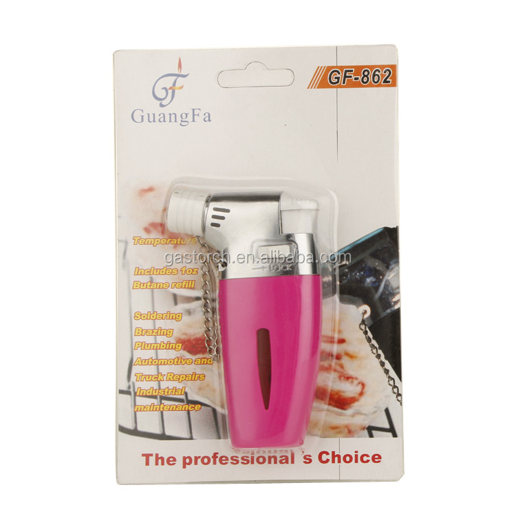 Gf-862 Cheap Color Jet Butane Gas Mini Cooking Smoking Cigar Plastic Torch Lighter