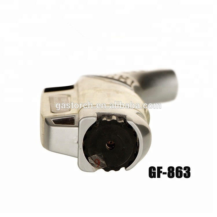 GF-863 Wholesale Cheap Home Use Windproof Mini Plastic Cigar Gas Smoking Butane Torch Lighter