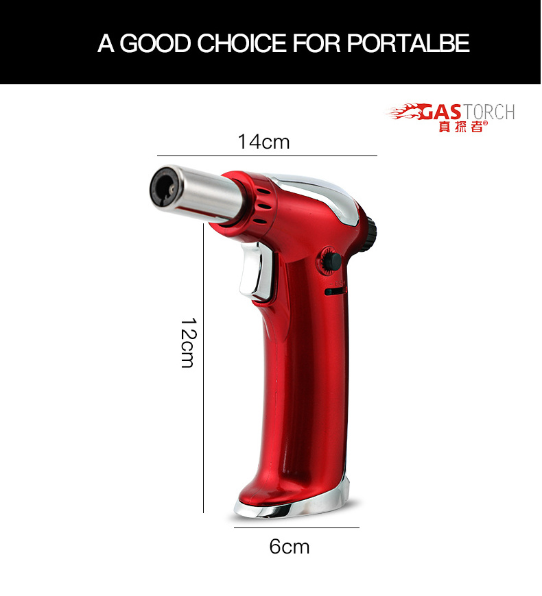 Gf-905 Most Powerful Custom LOGO Camping Windproof Chefs Gas Butane Jet Torch Lighters For Cigar Kitchen Culinary