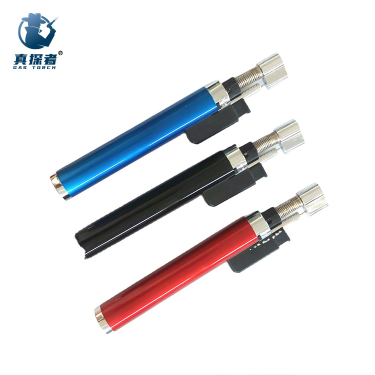 Gf-853 Custom Cheap Gas Windproof Matel Pen Style Long Butane Gas Torch Lighter for Candle