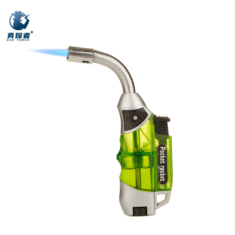 GF-8631 Cheap Custom logo export products small jet oem plastic gas candle butane torch lighters