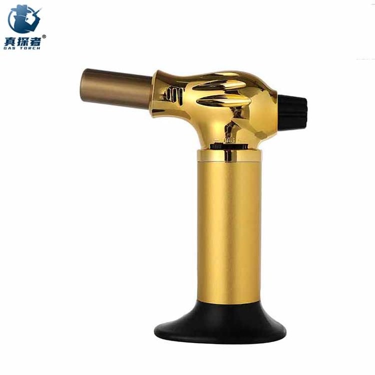 Gf-906 Custom Portable New Moxibustin Adjustable Flame Kitchen Gold Gas Butane Torch Lighter