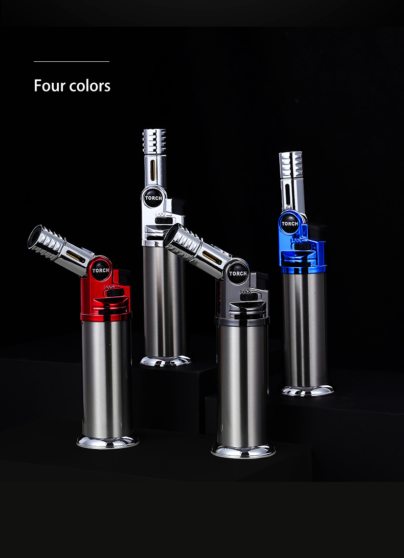 Gf-910 Easy To Fill Adjustable Torch Metal Torches Butane Gas Lighter Refill Valve With Safety Lock