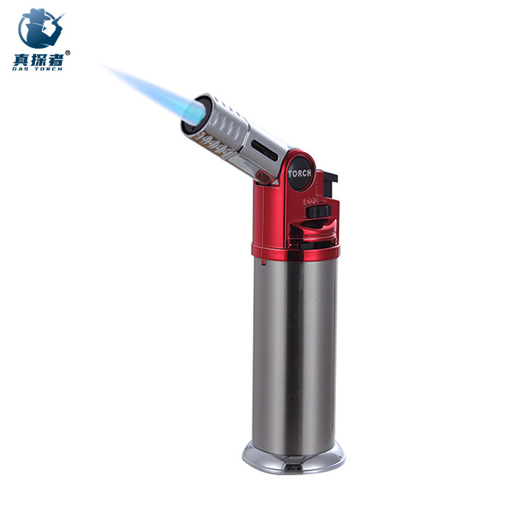 Gf-910 2022 New Model Professional Refillable Torch Gas Butane Torch Lighters For Cigar Smoking With Adjustable Head