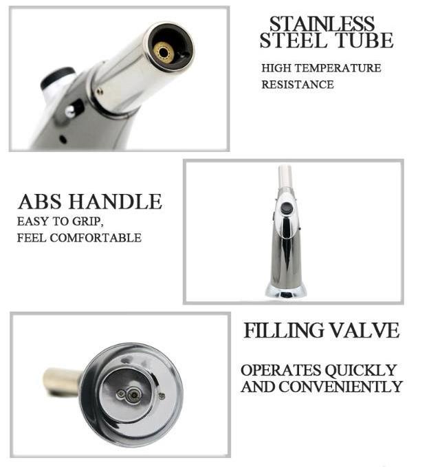 Gf-922 New Model Professional Creative Wind proof Butane Gas Refilling Gun Jet Torch Lighter For Kitchen