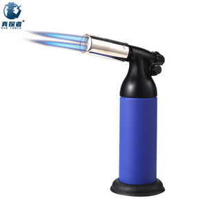 GF-9262 Big multi tool jet blue flame barbeque dual flame butane refillable gas torch lighter