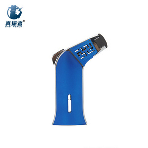 Gf-868 Slide Windproof Outdoor Flame Smoking Cigarette Refillable Butane Torch Gas Lighters Custom