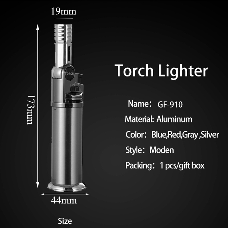 Gf-910 Easy To Fill Adjustable Torch Metal Torches Butane Gas Lighter Refill Valve With Safety Lock