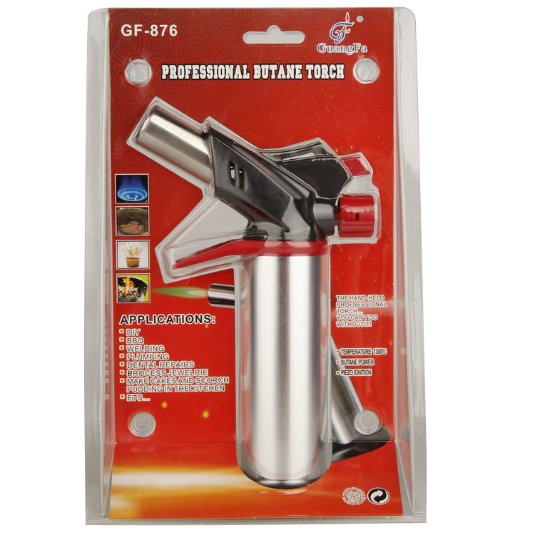 Gf-876 Dab Single Fire Flame Cooking Butane Jet Torch Gas Lighter