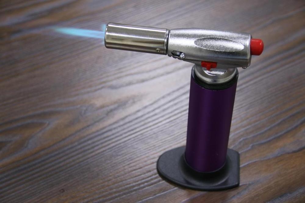 GF-877A High Temperature Heating Cooking Kitchen Zinc Alloy Butane Gas Flame Torch Lighter