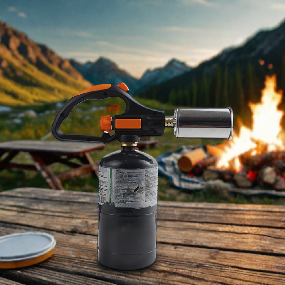 GF-8011 Customer Logo propane outdoor windproof camping bbq gas big flame torch lighter