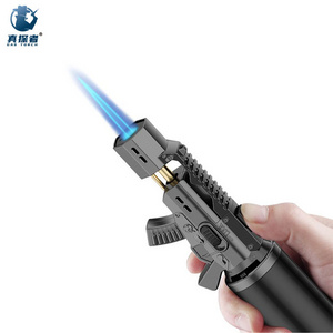 GF-917 new product powerful refill windproof jet metal ray gun shape butane gas torch lighter