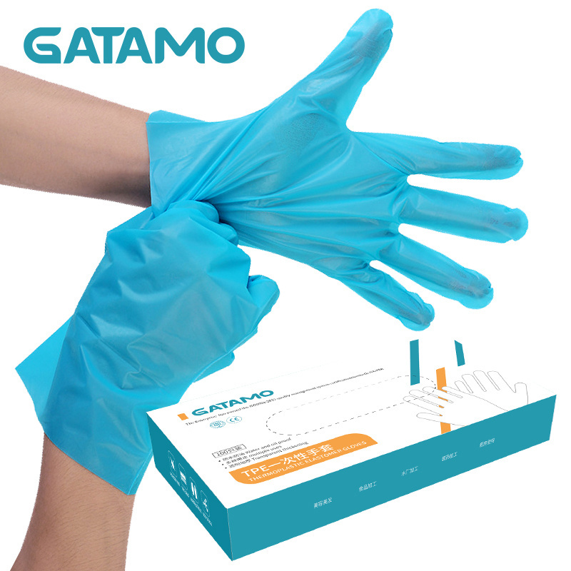 ST002 cheap hand disposable gloves food safety soft gloves TPE cleaning plastic garden Gloves