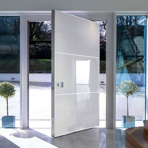 Modern Luxury Oversized Interior Metal Exterior Entry Glass Pivot Doors