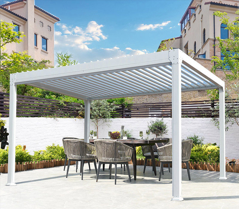 Retractable Solar Panel Roof Motorized Louver Gazebo Turkey Aluminium Pergola And Gazebos Outdoor