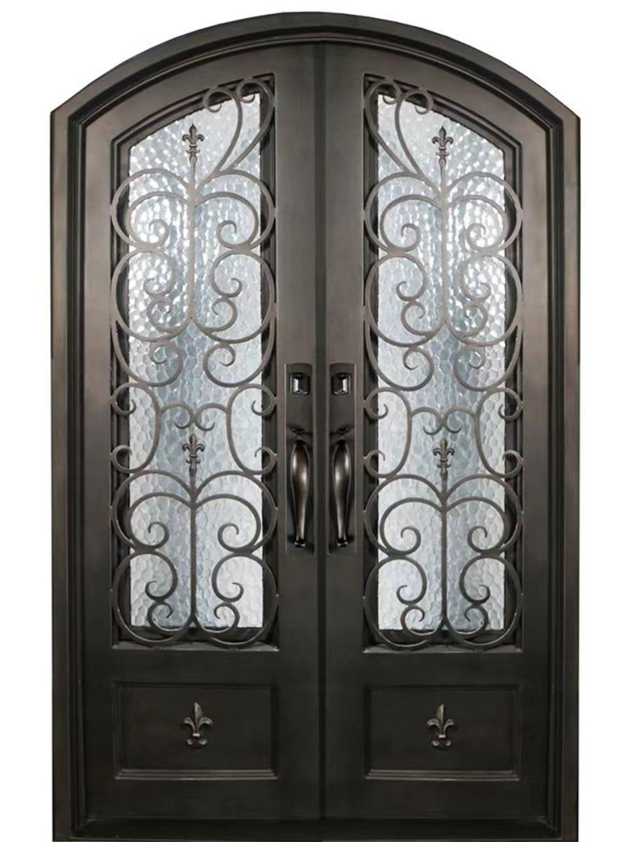 Simple Design Pivot Exterior Luxury Grill Designs Entry Wrought Iron Door Security Doors