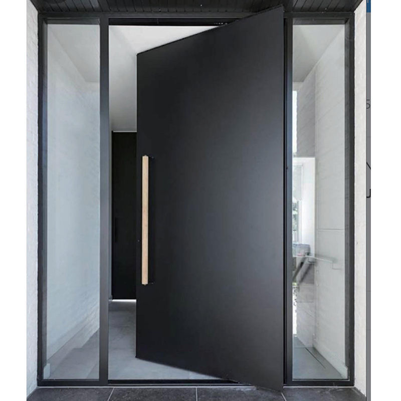 Modern Luxury Oversized Interior Metal Exterior Entry Glass Pivot Doors