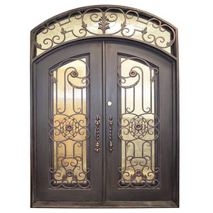 Simple Design Pivot Exterior Luxury Grill Designs Entry Wrought Iron Door Security Doors