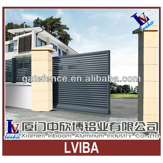 Sliding Garden Gate No Rusty Aluminium Gate Metal Aluminum Europe Customized Garden Fence Fencing, Trellis & Gates Powder Coated