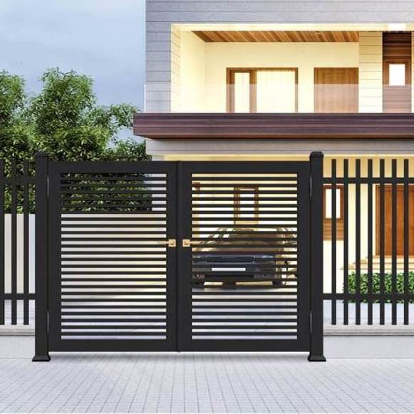 Sliding Garden Gate No Rusty Aluminium Gate Metal Aluminum Europe Customized Garden Fence Fencing, Trellis & Gates Powder Coated