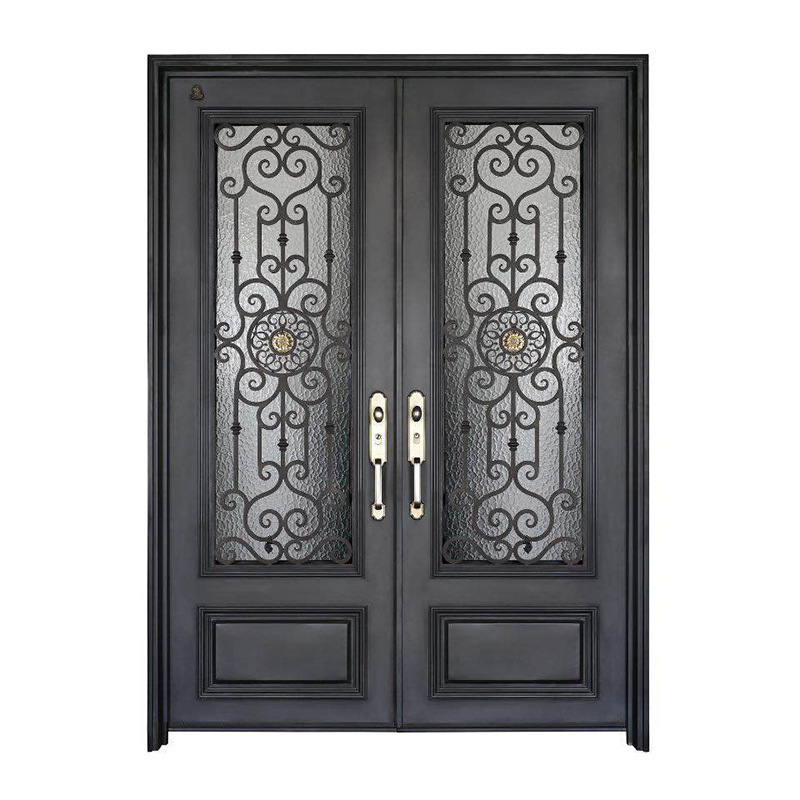 Simple Design Pivot Exterior Luxury Grill Designs Entry Wrought Iron Door Security Doors