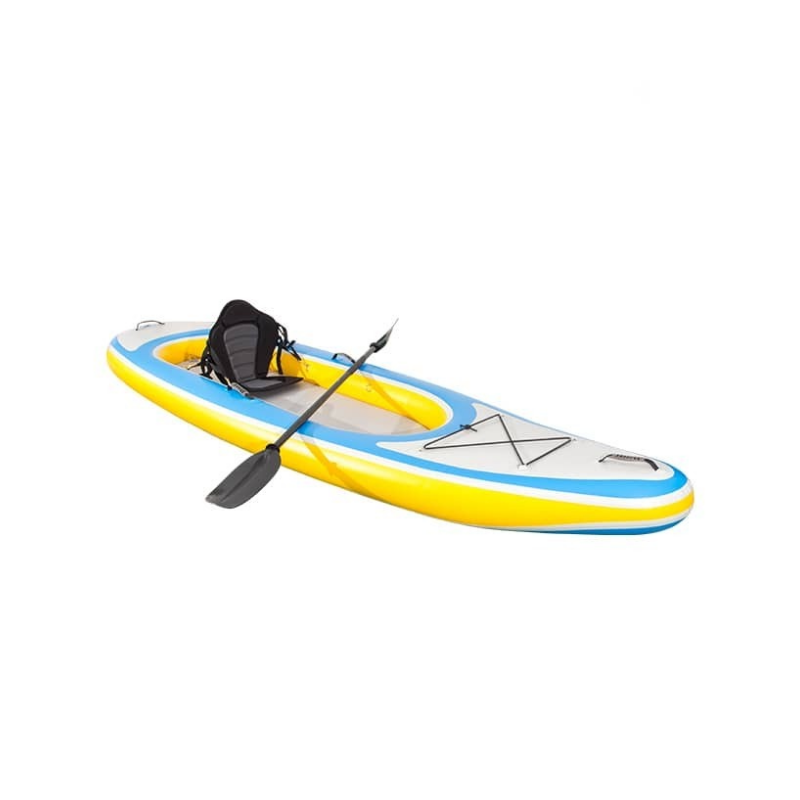 BLK Friday 50% Discount Single Seat One Person Inflatable Cheap Canoe Sit on Top Single People Fishing Pedal Kayak Rowing Boats