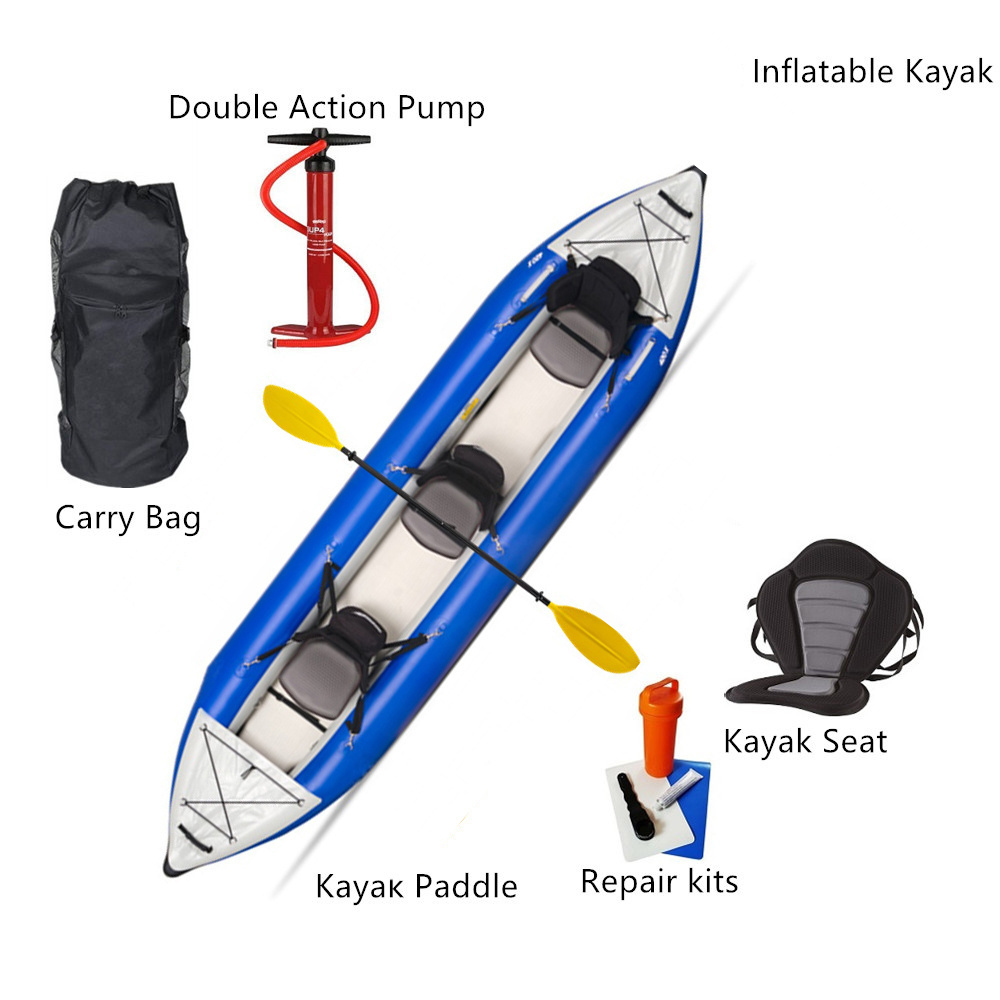 3 Person Kayak Inflatable Canoe Kayak Drop Stitch Pvc Inflatable Kayak