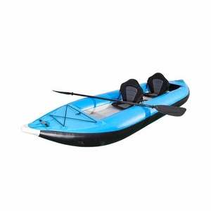 Factory Supply Customized Durable PVC Fishing Kayak Ocean Cayak Rowing Kayak Boat Double Kayak 2 Person