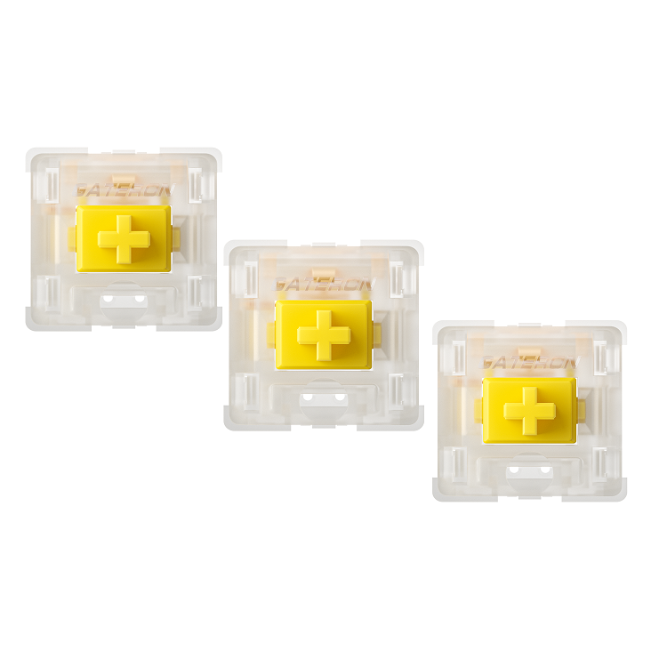 2021 New arrival GATERON KS-3 X1 Milky Yellow Pro linear 5 pin gaming mechanical keyboard switch