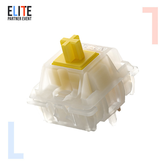 2021 New arrival GATERON KS-3 X1 Milky Yellow Pro linear 5 pin gaming mechanical keyboard switch