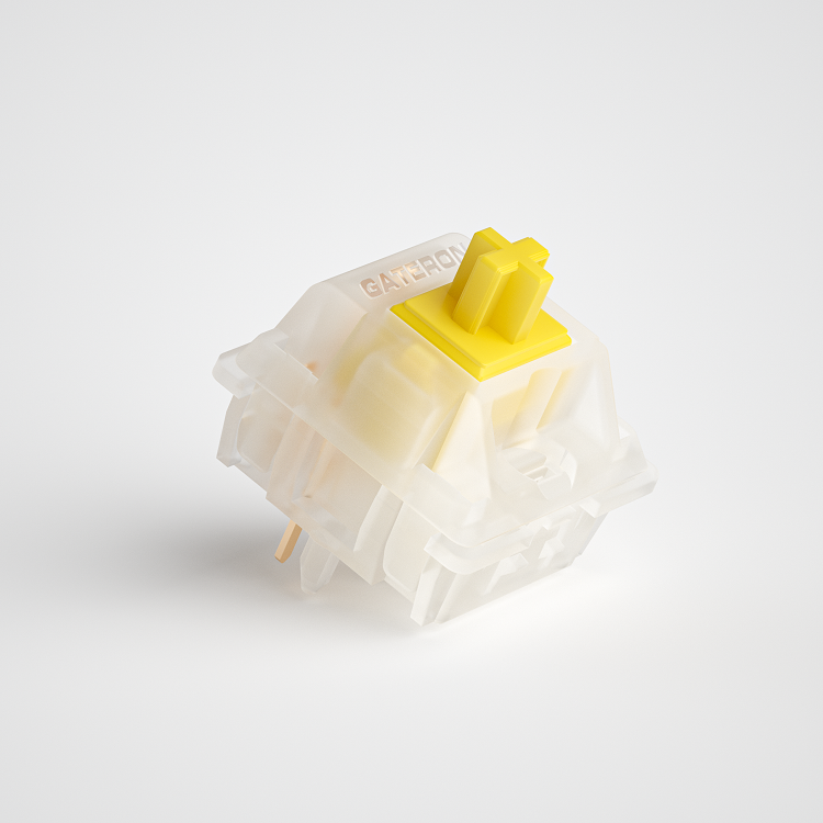 2021 New arrival GATERON KS-3 X1 Milky Yellow Pro linear 5 pin gaming mechanical keyboard switch