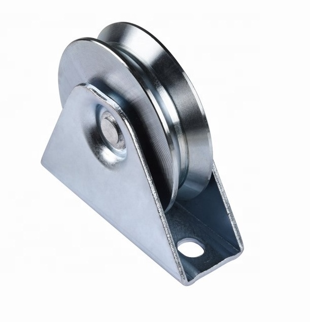 Universal Zinc Galvanized Steel Sliding System Bottom Caster Wheel Roller Pulley for Entrance Gate Fence Door