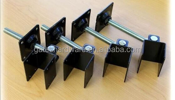 zinc plated Swing Gate Clamp Welding Hinge with long bolt for aluminum swing gate