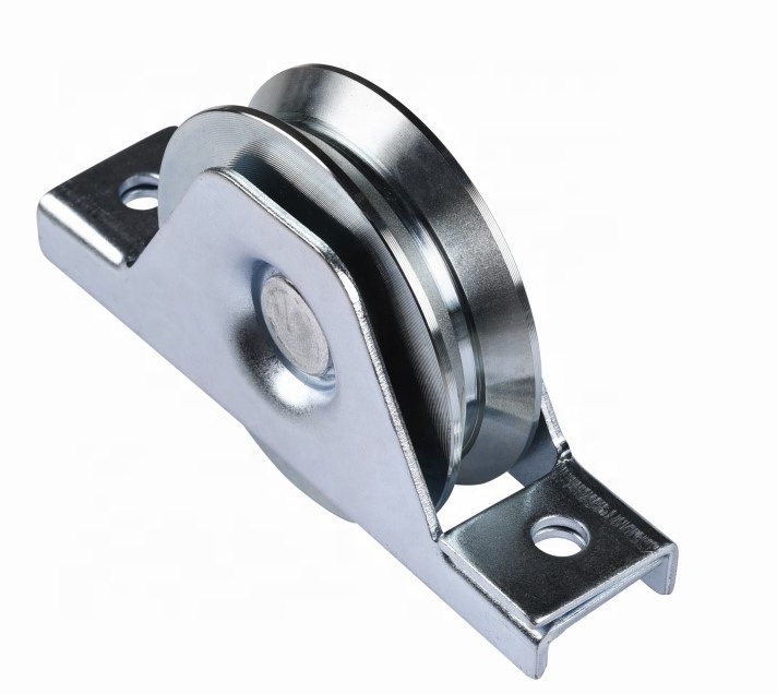 Universal Zinc Galvanized Steel Sliding System Bottom Caster Wheel Roller Pulley for Entrance Gate Fence Door