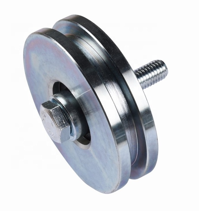 Universal Zinc Galvanized Steel Sliding System Bottom Caster Wheel Roller Pulley for Entrance Gate Fence Door