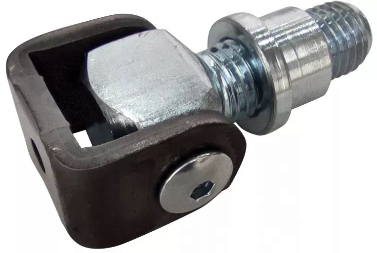 zinc plated swing gate carbon steel rotate welding hinge with thread bolt and round part