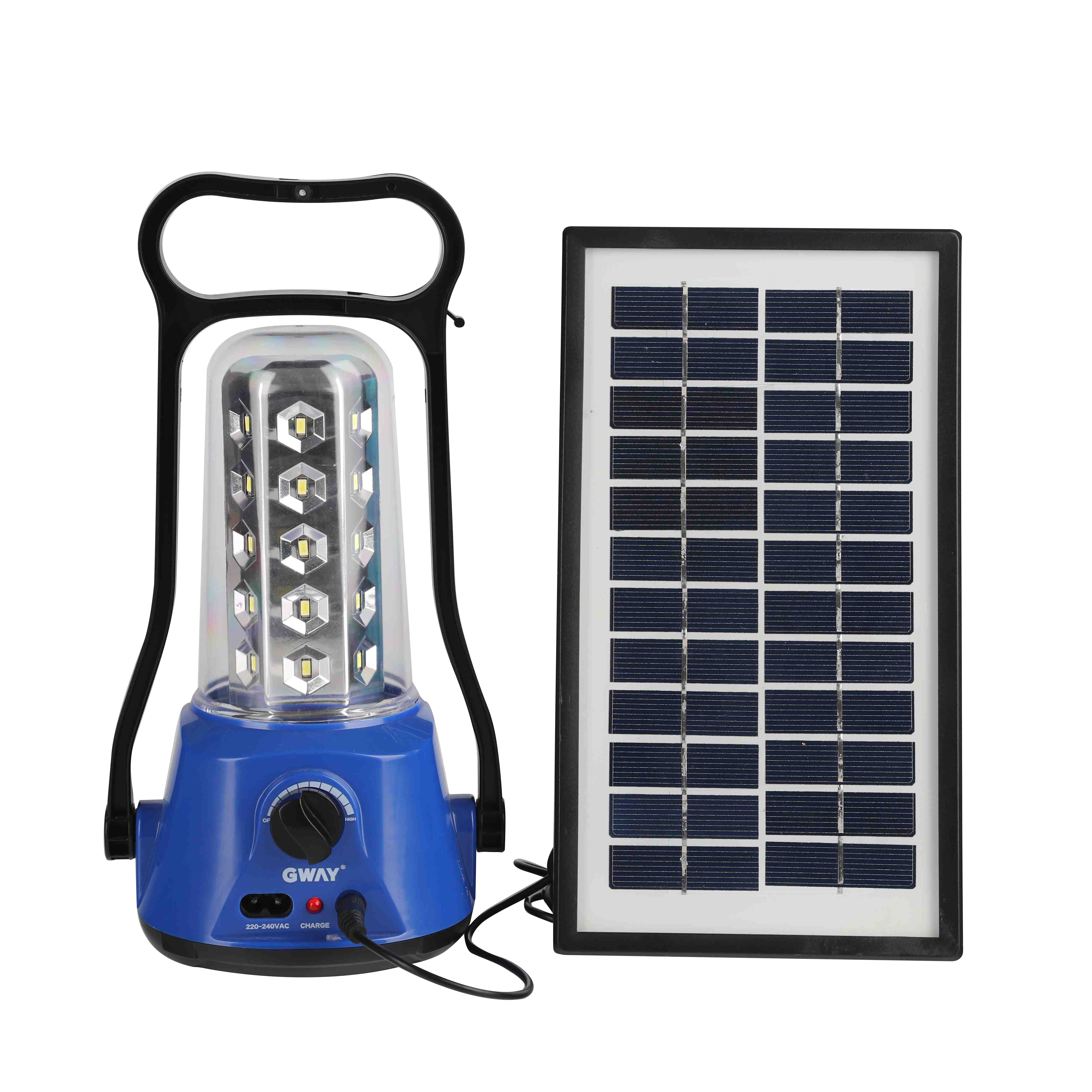 Waterproof Outdoor Rechargeable Emergency Power Bank Camping Lantern with Solar Panel