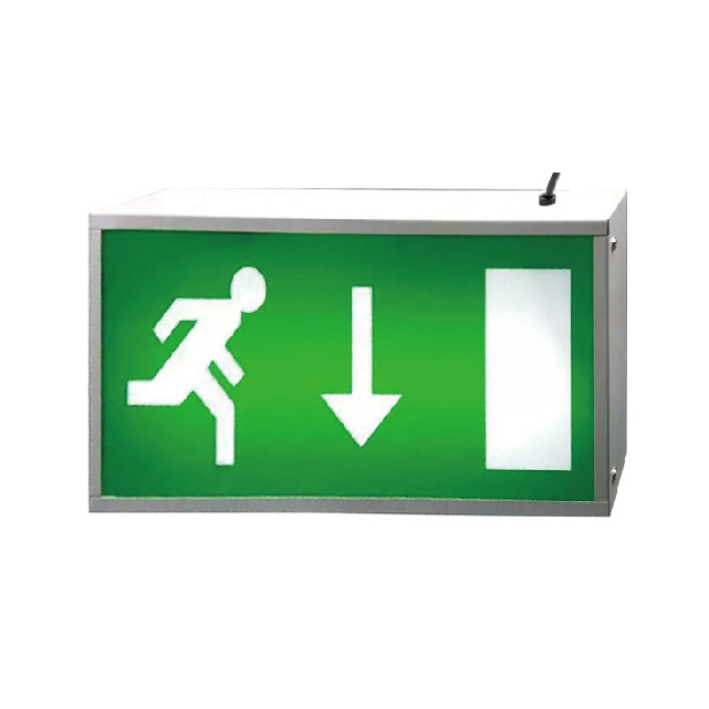 Cheap Price  Rechargeable Led Wall Mounted Fire Safety Single Or Double Face Resistant Emergency Light Exit Sign