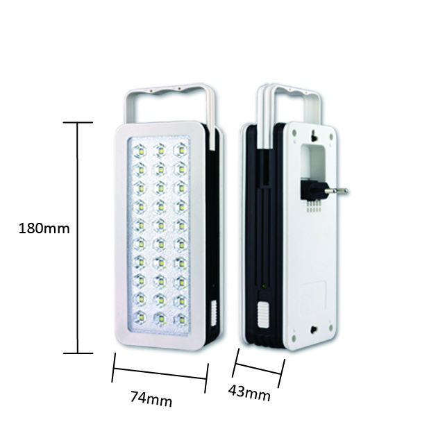 Rechargeable 30pcs of 3528SMD LED emergency light with foldable plug Linterna Luz Emergencia